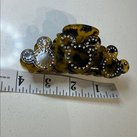 Disney Mickey Hairclip Claw Rhinestoned Ears Tortoiseshell Pattern Baublebar - Picture 6 of 7